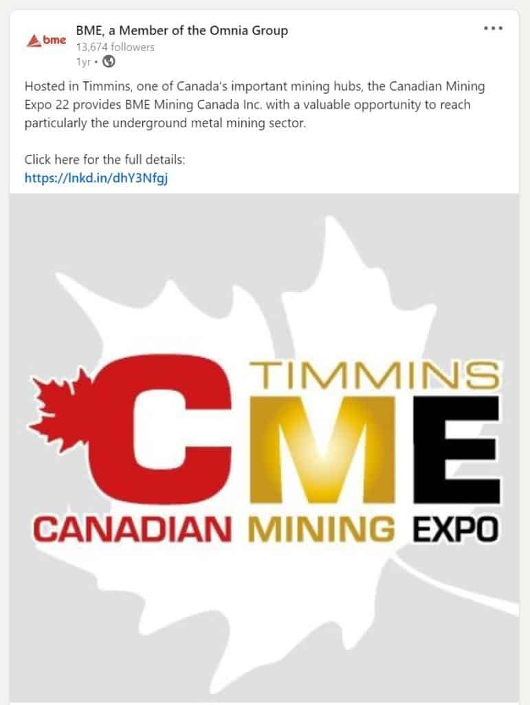 Mining Canada Press Release Post 3