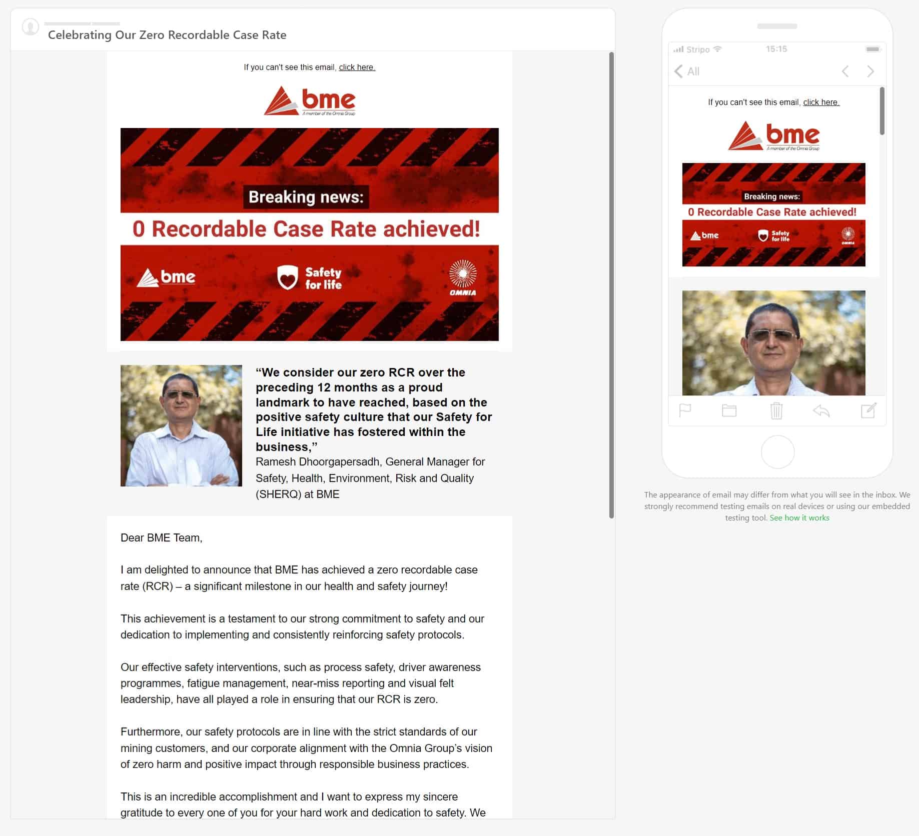 Internal Direct Mailer BME