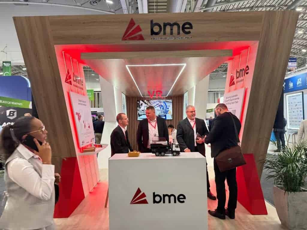 BME team with stand at the Mining Indaba 2025